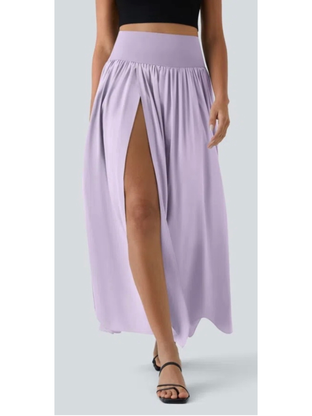 Halara Breezeful High Waisted 2-in-1 Flowy Quick Dry Maxi Skirt XL